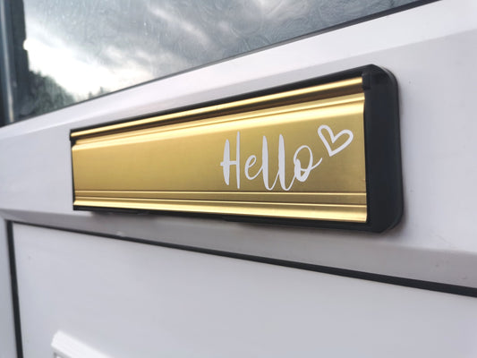 Hello Letter Box Door Decor House Sticker Label, Personalised Letterbox Sticker, Custom Waterproof Front Door Vinyl Sticker, Permanent Label