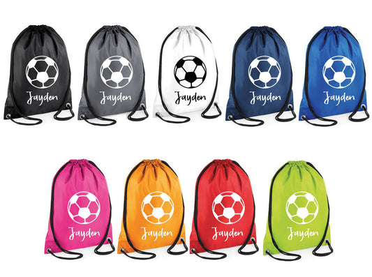 Personalised Drawstring Bag School Club PE Custom Name Childrens College Sports Swimming Adult Bag Kids boys girls Backpack travel Bag