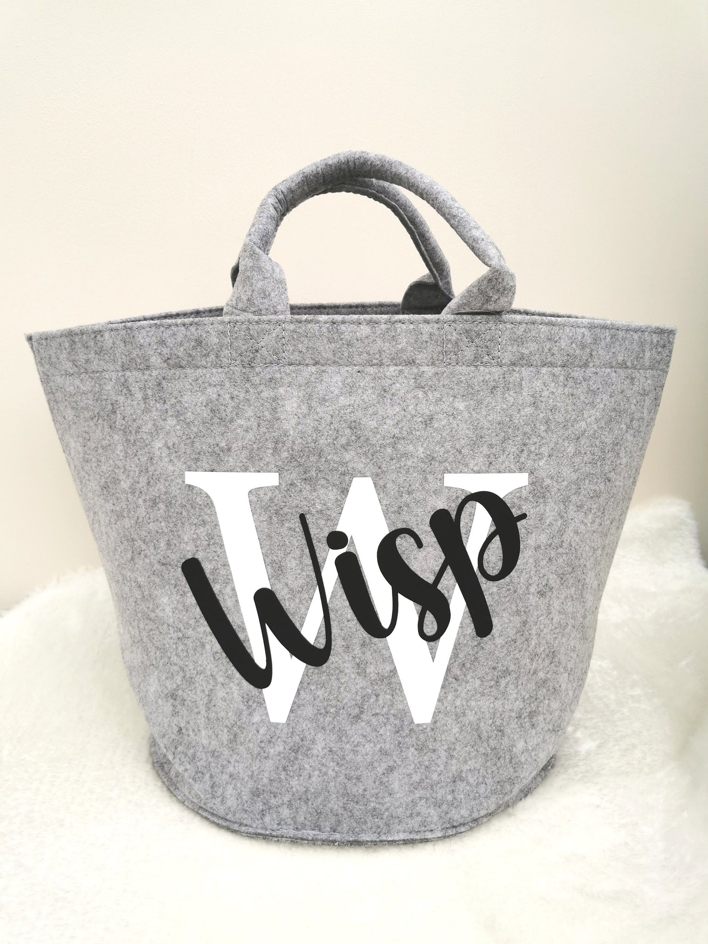 Personalised Initial Name Toy Storage Tub, Felt Trug, Toy Storage, Pet Storage, Junk Trug, Children toy basket, Kids toy basket