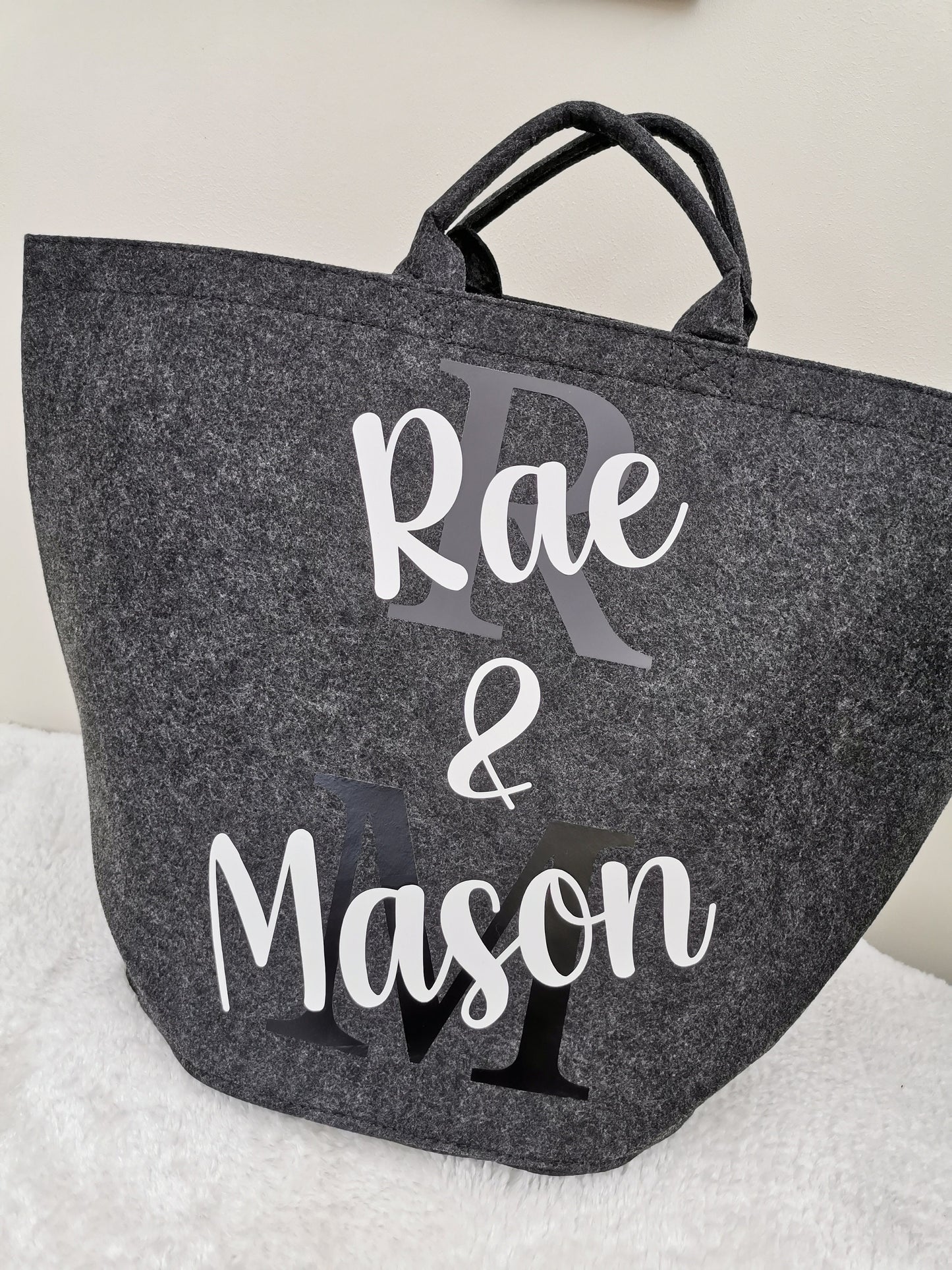 Personalised Initial Name Toy Storage Tub, Felt Trug, Toy Storage, Pet Storage, Junk Trug, Children toy basket, Kids toy basket