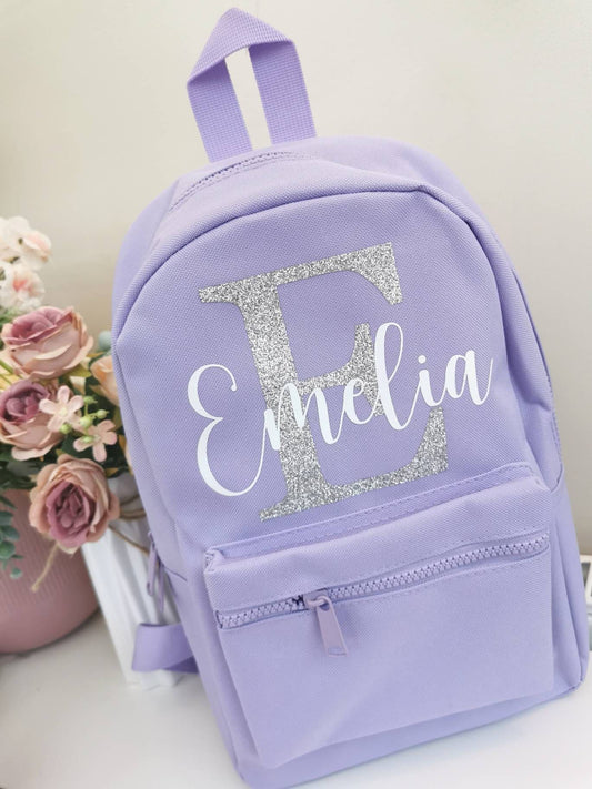 Personalised Name Initial Backpack | Custom Girls Boys Kids Children Pre School School rucksack School Bag | Dog Rucksack | Toddler Backpack
