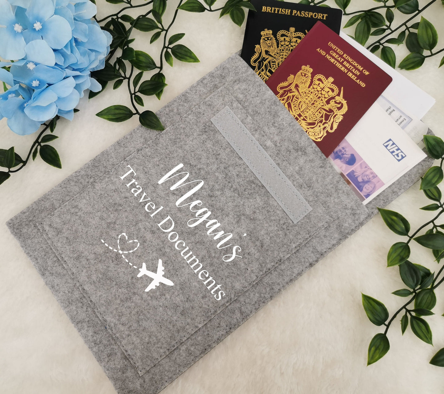 Personalised Travel Wallet, Personalised Travel Document Holder, Passport Holder, Family passport holder, Travel Documents organiser