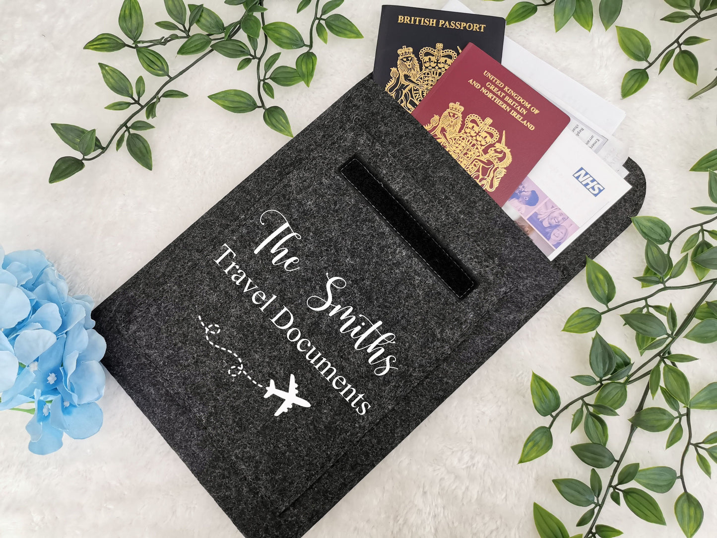 Personalised Travel Wallet, Personalised Travel Document Holder, Passport Holder, Family passport holder, Travel Documents organiser