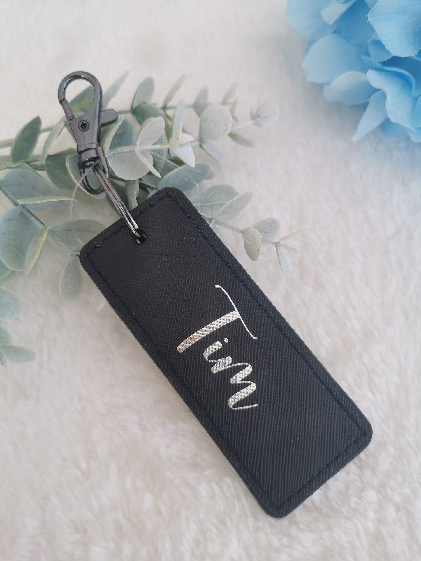 Personalised Keyring, monogrammed key ring, initials, personalised gift, car keychain, personalised keychain,faux saffiano leather