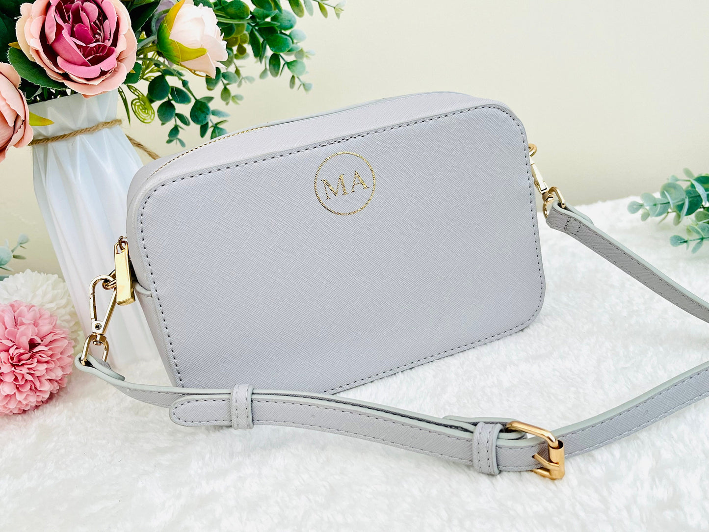 Monogram crossbody bag | custom handbag | personalised gift for her | personalised birthday present | bridesmaid bag | shoulder bag