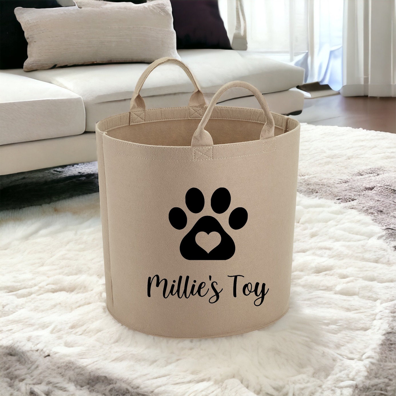 Personalized dog fashion toy basket