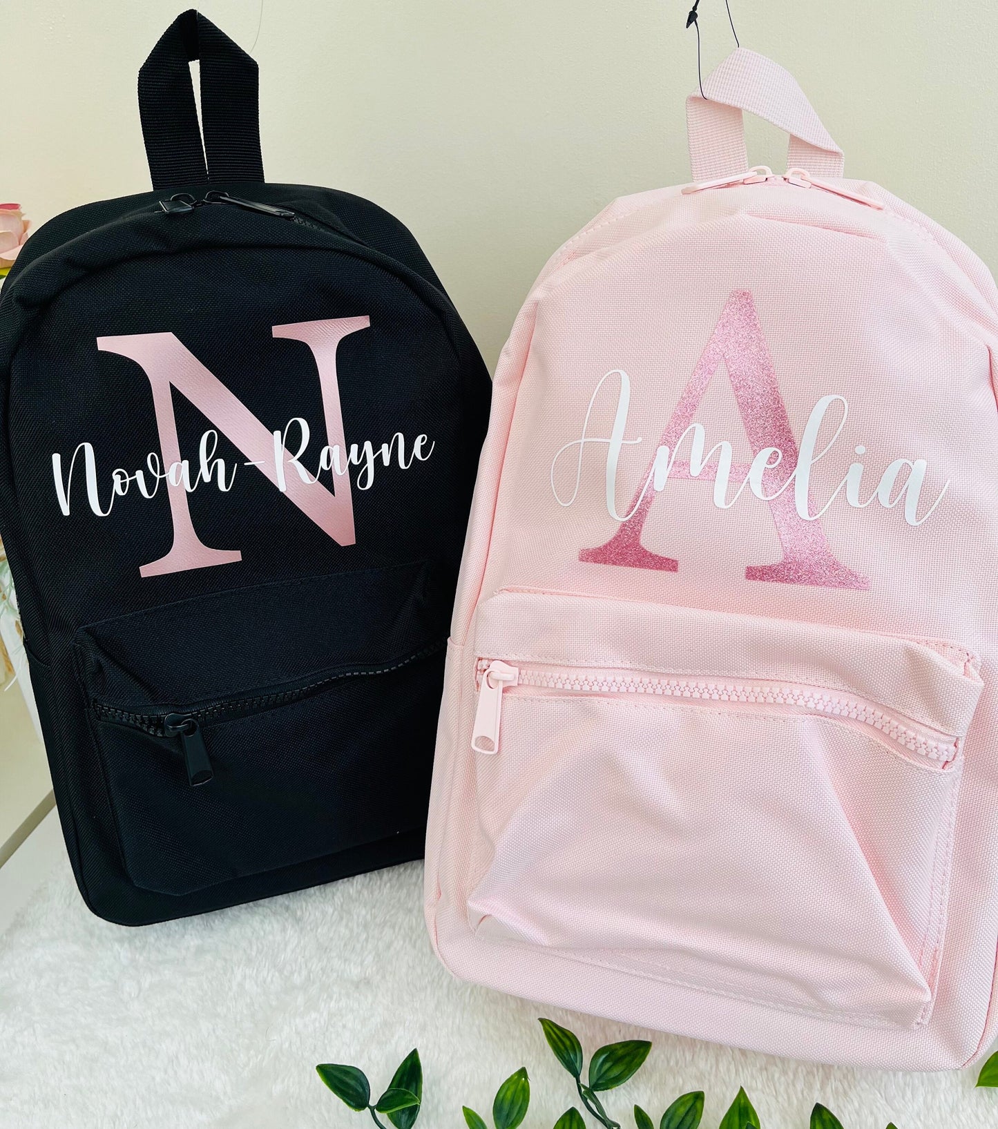 Personalised Name Initial Backpack | Custom Girls Boys Kids Children Pre School School rucksack School Bag | Dog Rucksack | Toddler Backpack