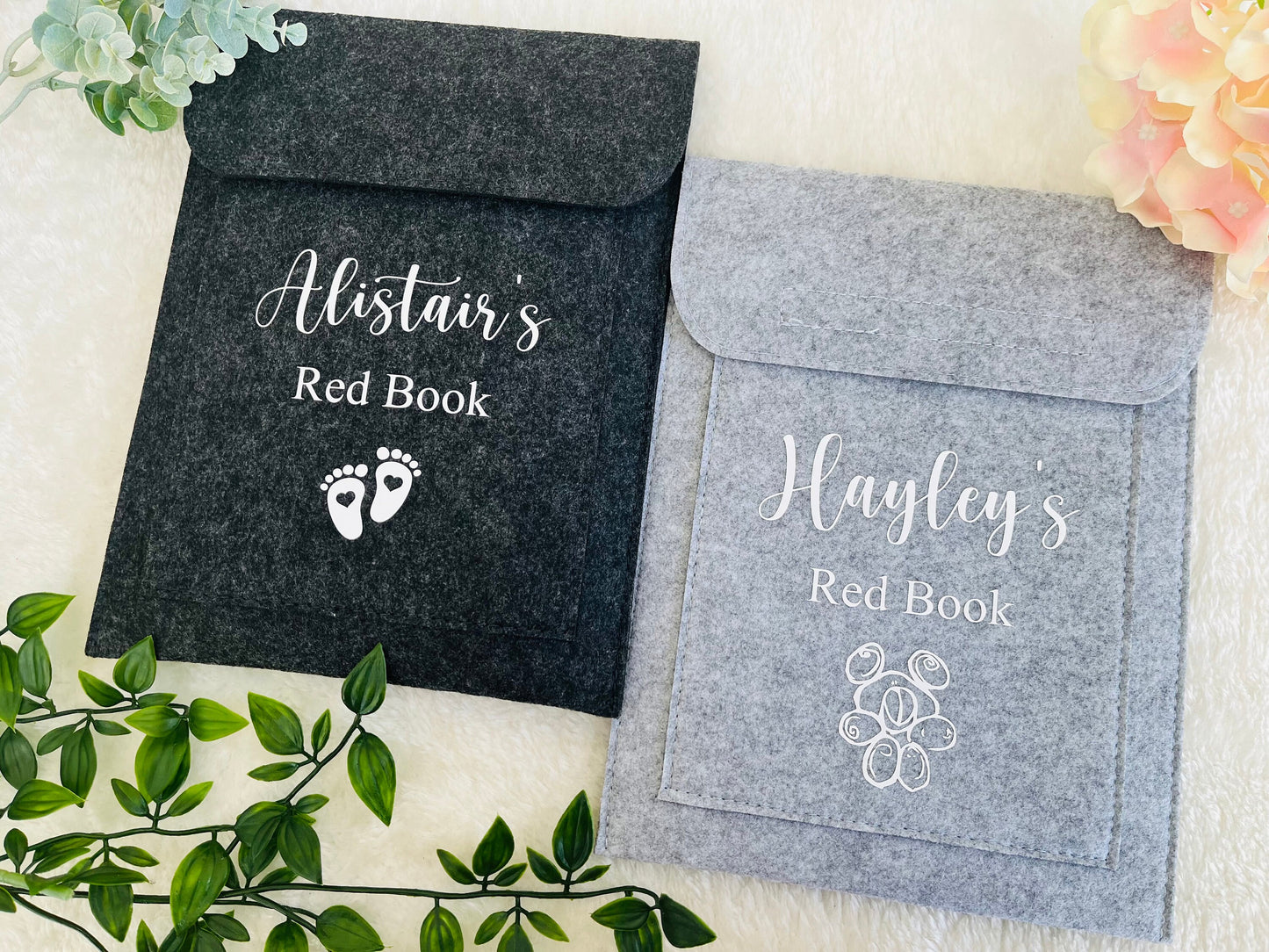 Personalised Baby Red Book Folder, Red Book cover, Perfect baby shower, new baby gift for protecting babies red book, baby document holder