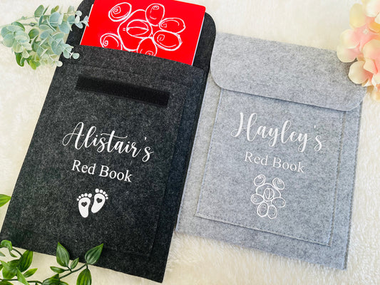 Personalised Baby Red Book Folder, Red Book cover, Perfect baby shower, new baby gift for protecting babies red book, baby document holder
