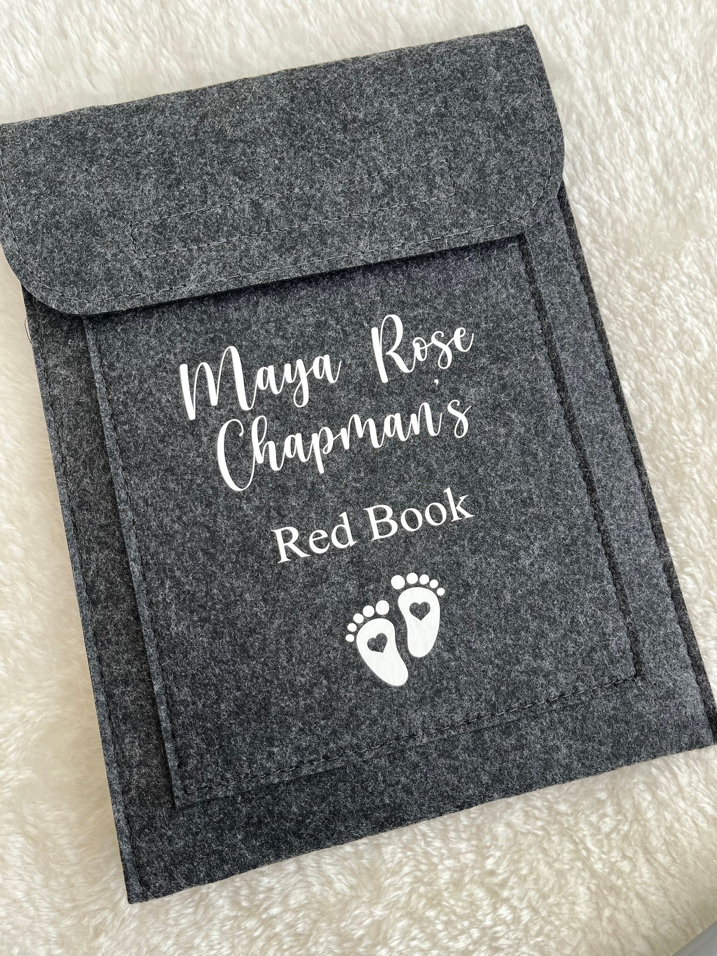 Personalised Baby Red Book Folder, Red Book cover, Perfect baby shower, new baby gift for protecting babies red book, baby document holder