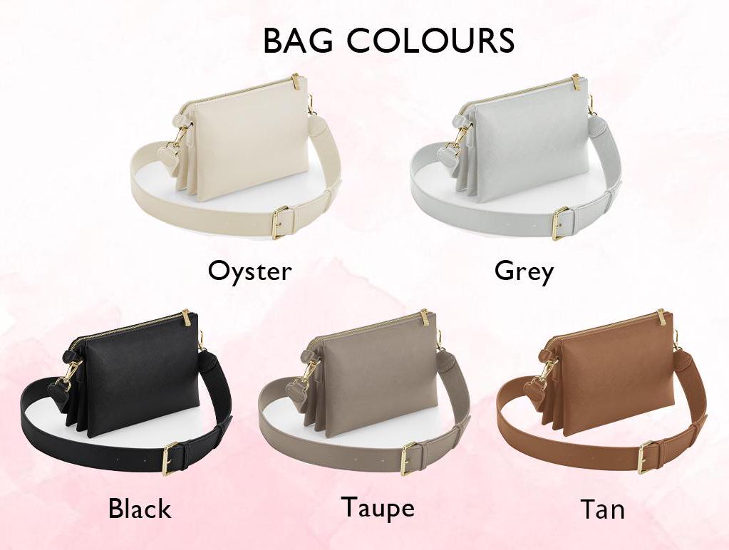 Personalised crossbody bag | custom handbag | monogram gift for her, personalized birthday present | over body bag | cross bag with strap