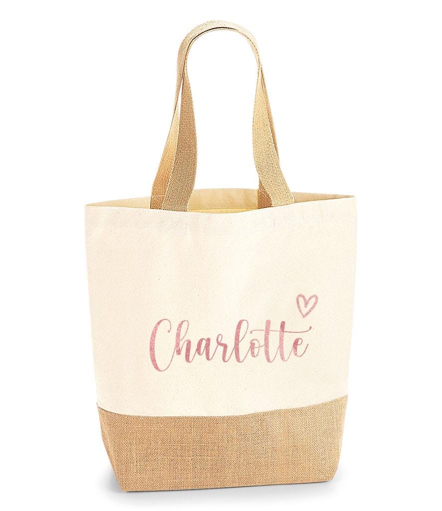 Personalised Large Tote Bag, Large Shopper Bag, Uni Bag, Personalised Jute Shopping Bag, Large Book Bag, Custom Printed Bag, Large Bag