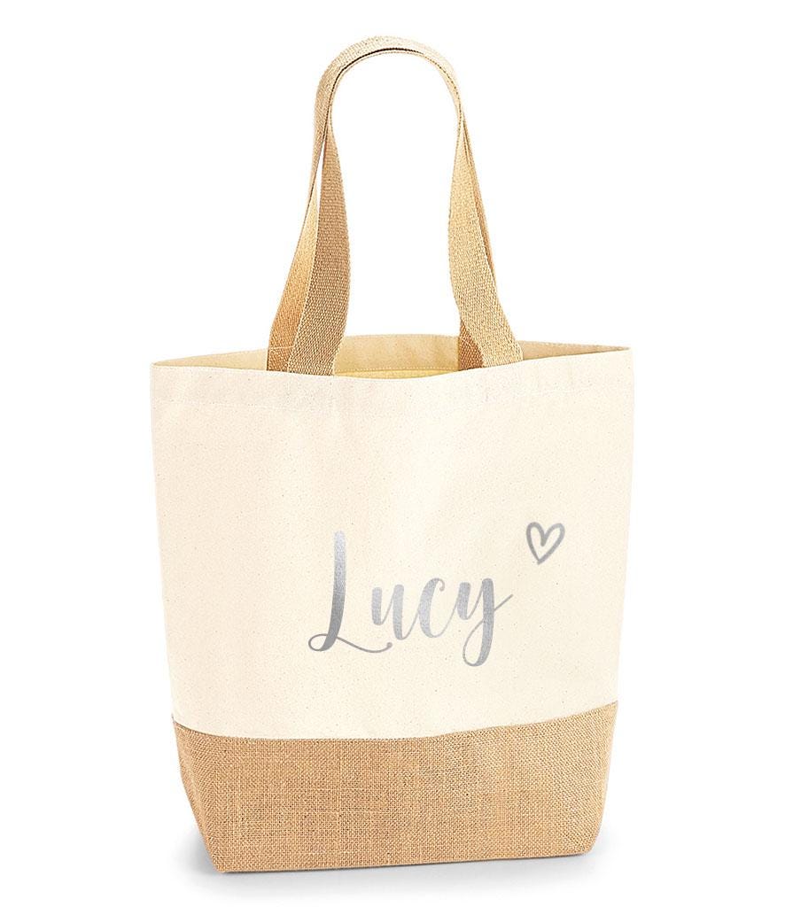 Personalised Large Tote Bag, Large Shopper Bag, Uni Bag, Personalised Jute Shopping Bag, Large Book Bag, Custom Printed Bag, Large Bag