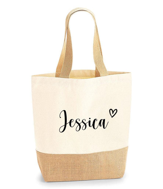 Personalised Large Tote Bag, Large Shopper Bag, Uni Bag, Personalised Jute Shopping Bag, Large Book Bag, Custom Printed Bag, Large Bag