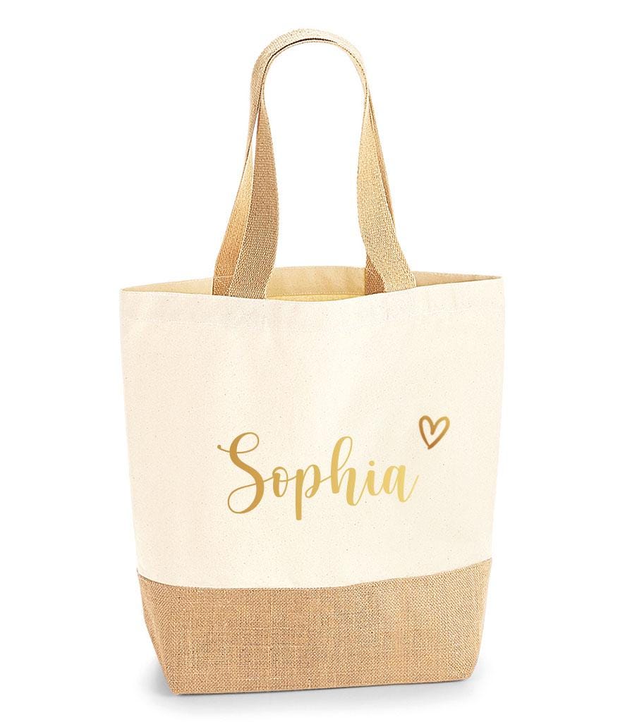 Personalised Large Tote Bag, Large Shopper Bag, Uni Bag, Personalised Jute Shopping Bag, Large Book Bag, Custom Printed Bag, Large Bag